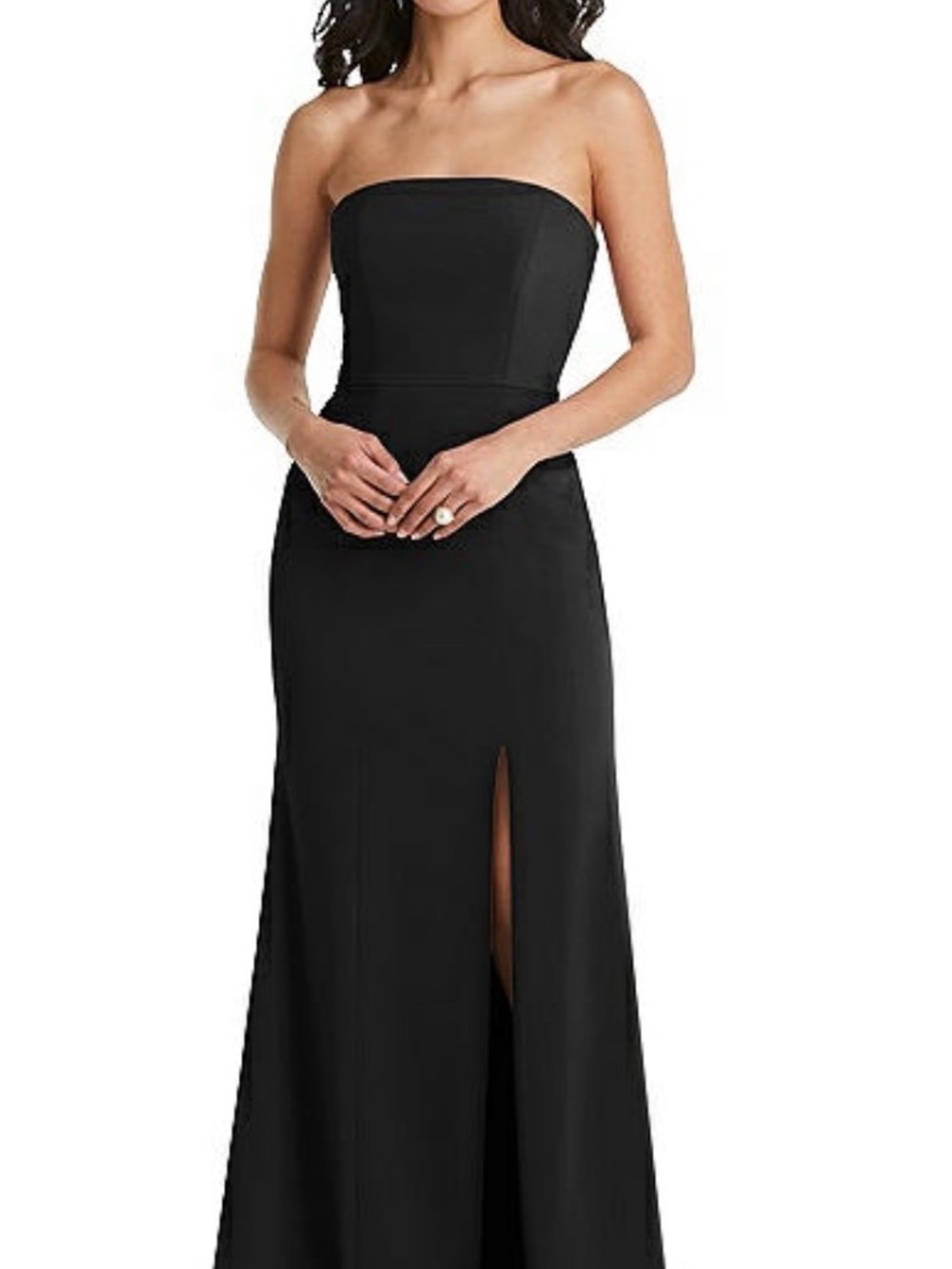 Bella Bridesmaids Dress BB134 Black Size 6, altered to 4